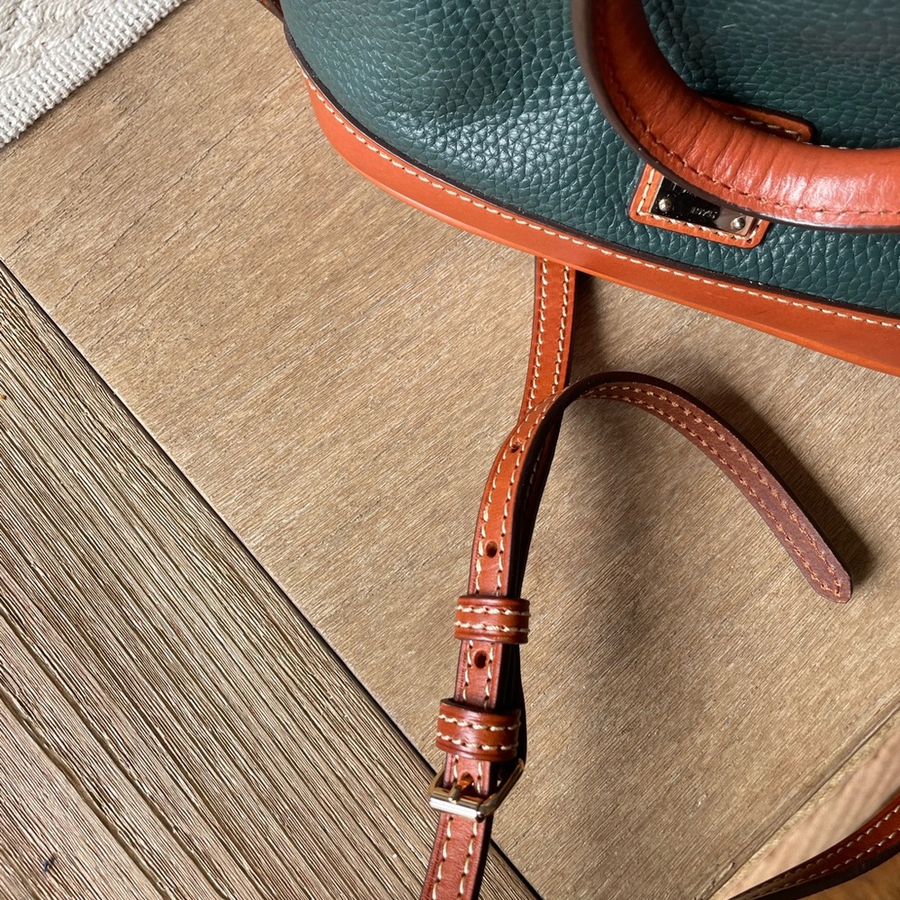 Dooney and Bourke Pebble Leather Bitsy Bag - Forest Green Color -EUC! - Picture 13 of 13